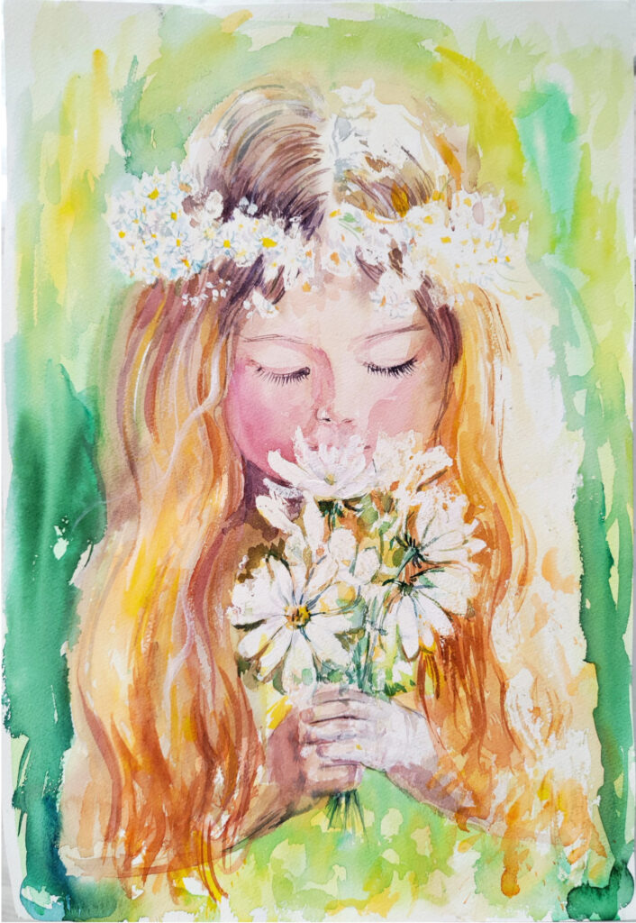 Девочка с цветком